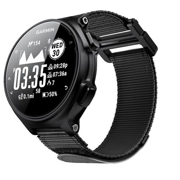 Garmin Forerunner 735xt koukku- ja silmukkakiinnittimeen nylon watch Black