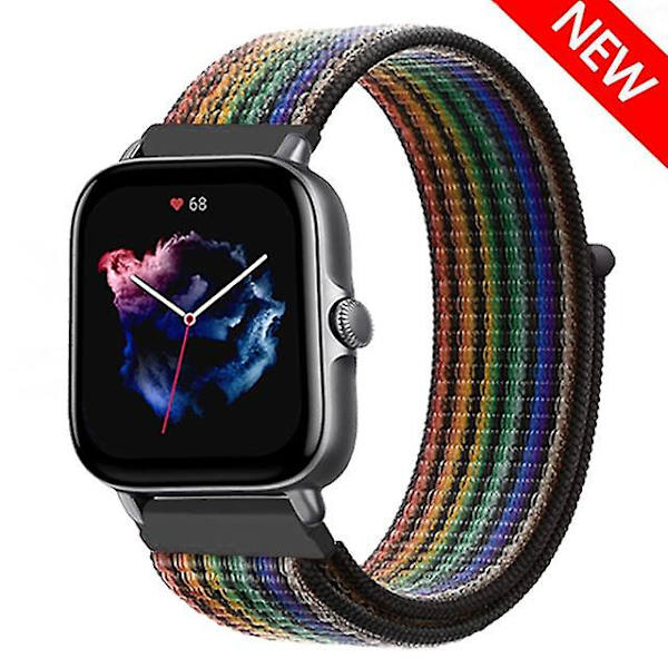 20 mm 22 mm watch för Amazfit Gts/2/2e/4/3/mini Gtr 4/2/3/ pro 47 mm Stratos 3 nylon Pulseira Correa Amazfit bipsband pride edition black 22mm