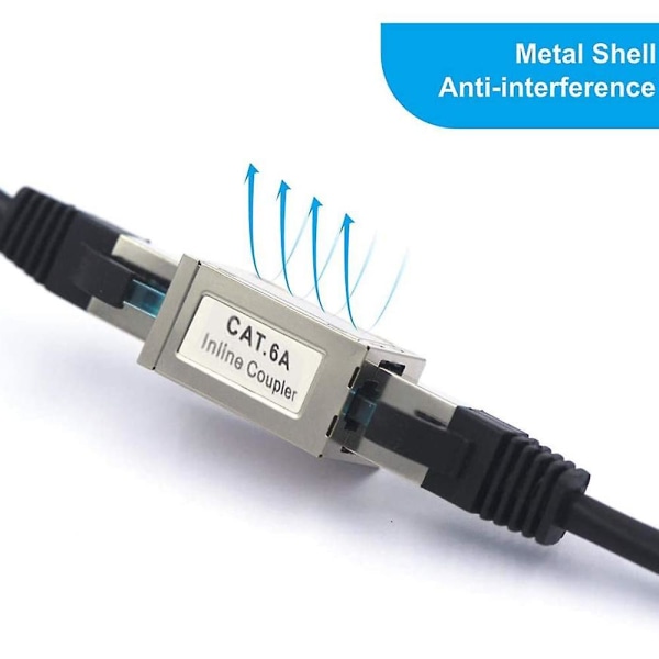 5 kpl Cat6 A Ethernet-sovittimen kytkentäkaapelin Rj45-sovitin