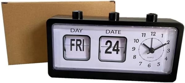 Väckarklocka Mekanisk Väckarklocka Nyhet Flip Clock Skrivbords Digital Klocka Svart