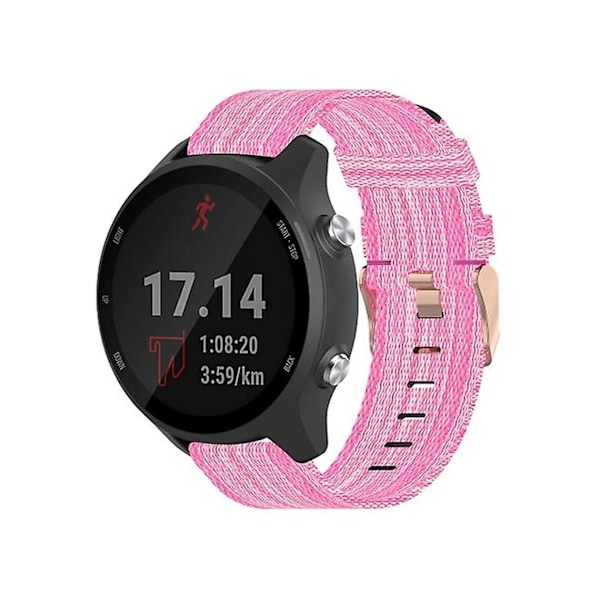 Rem för Garmin Forerunner 645 20 mm Nylon klockarmband Rosa