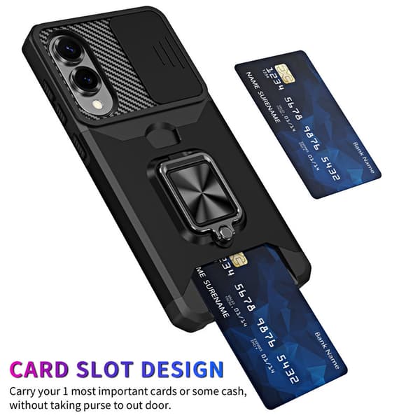 Fodral för Samsung Galaxy S25 Edge med kortplats (grön)