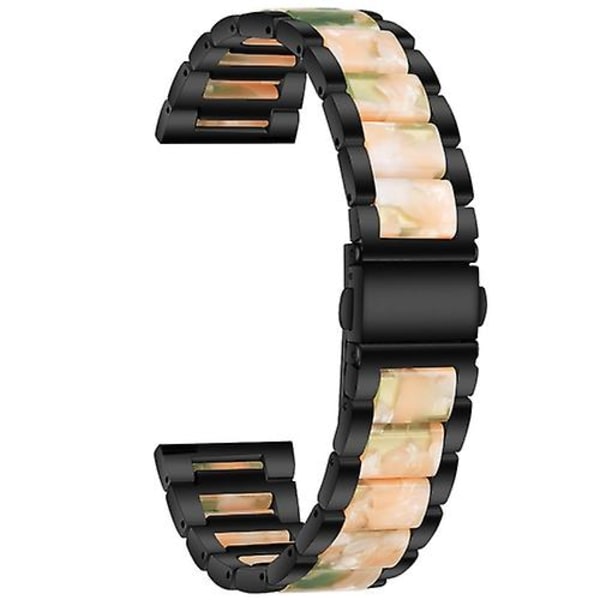 Huawei Watch 3/3 Pro/garmin Venu 2 22 mm:n universal kolmen helmen ruostumattomasta teräksestä + watch Black-Pink Green