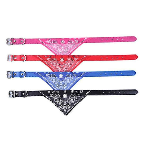 Säädettävä lemmikkieläinten bandana kaulahuivi koiran sylkipyyhe puuvillainen koiran tarvikkeet painatus kolmioside Red