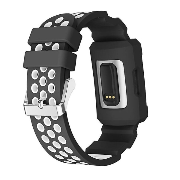 Til Fitbit Charge 3 alt-i-en silikone beskyttelseshylster erstatningsurrem White