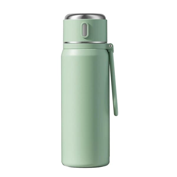 Holdbar vakuumtermokande i rustfrit stål med håndtag Green 450ml