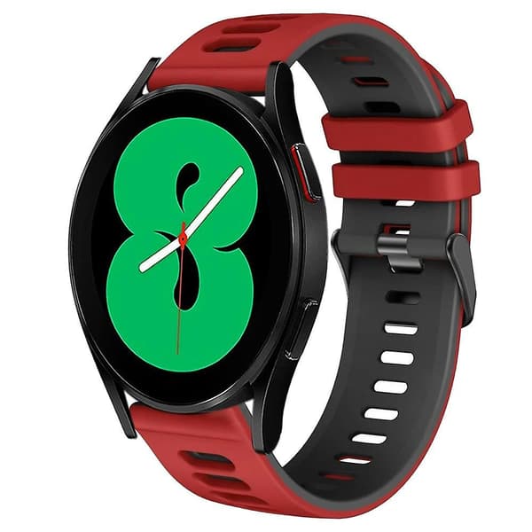 Silikoneur til Samsung Galaxy Watch 4 44mm Red Black