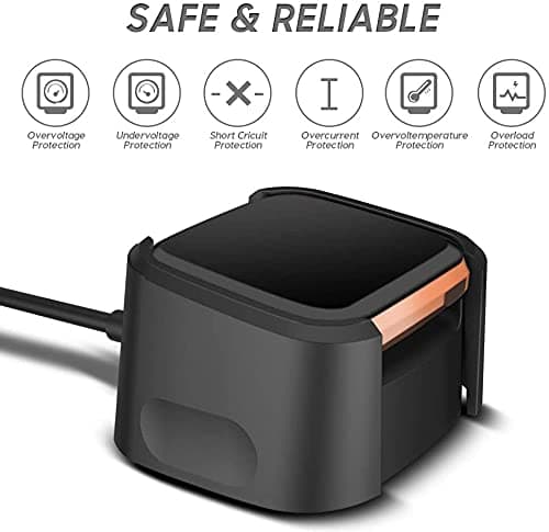Oplader til Fitbit Versa 2 Usb-opladningskabel Udskiftningsdock Stativ 2-pak