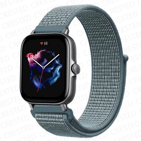 20 mm 22 mm watch för Amazfit Gts/2/2e/4/3/mini Gtr 4/2/3/ pro 47 mm Stratos 3 nylon Pulseira Correa Amazfit bipsband Cyan Feather 29 22mm