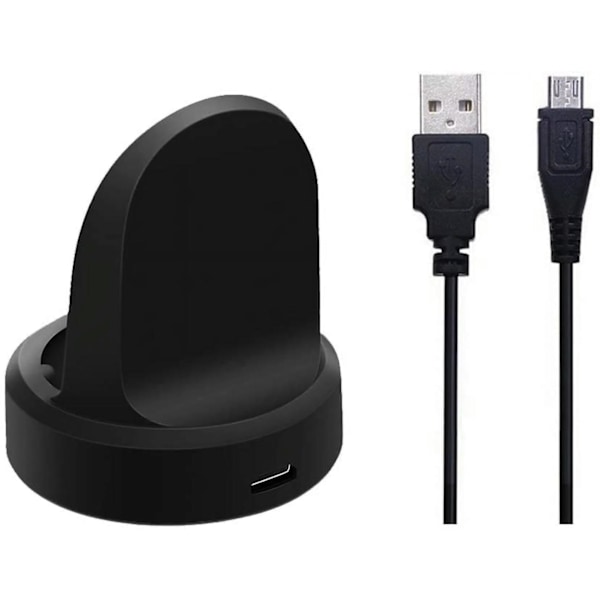 Oplader til Samsung Gear S2 / Gear S2 Classic, erstatningsopladningsdock til Samsung Gear S2 Smart Watch (sort)