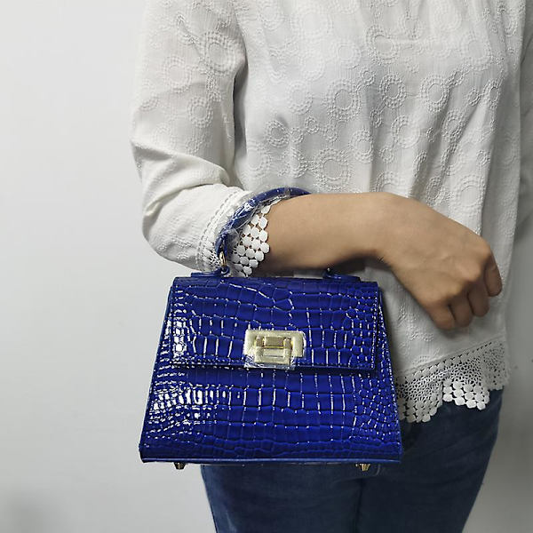 Luksus Lady Crocodile Bag 2022 Ny Elegant God Kvalitet Lille Pung Dame Håndtaske Med Lang Justerbar Skulderstrop