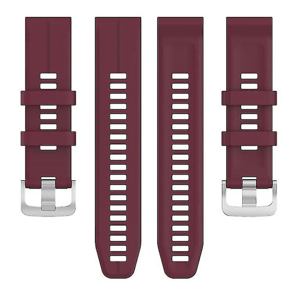 Garmin Descent G1 / Forerunner 745/945/935 / Approach S62 -yhteensopiva yksivärinen silikoniranneke VDCC 1 Wine Red