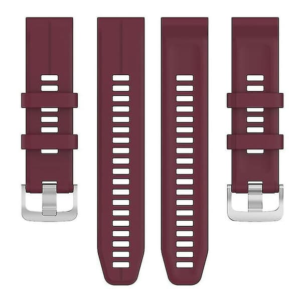 Til Garmin Descent G1 / Forerunner 745/945/935 / Approach S62 Solid Color Silicone Watch VDCC 1 Wine Red