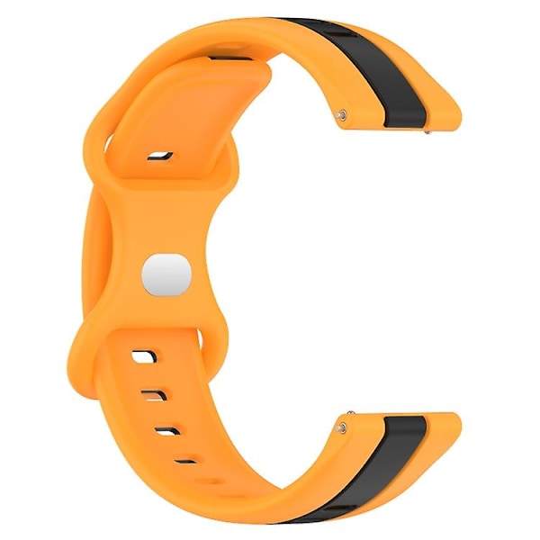 För Garmin Approach S40 20mm Butterfly Spänne Tvåfärgad watch Black-Yellow