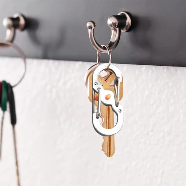 Mini Karabiner i Rostfritt Stål - S-Forma Nyckelringskrokar
