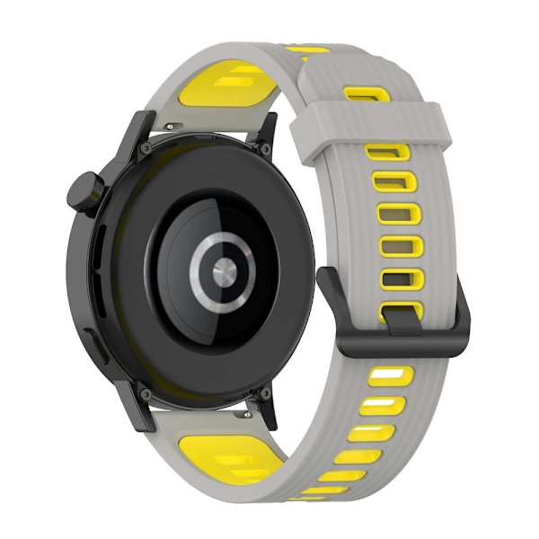 Silikonarmband för Huawei Watch GT 3 42mm 2 Grey Yellow