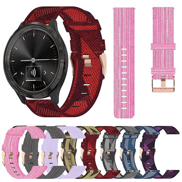 Garmin Vivomove 3 20mm nylon watch Red