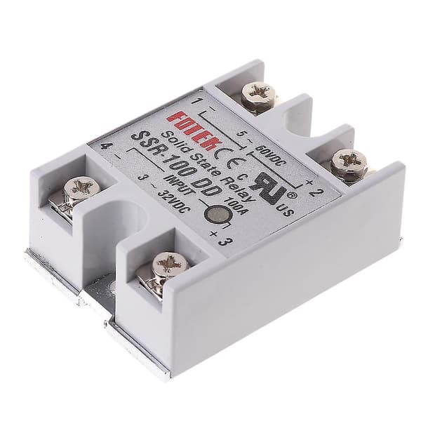Ssr-100 Dd Solid State Relay Module 100a 3-32v DC-inngang 5-60v DC-utgangsrelé