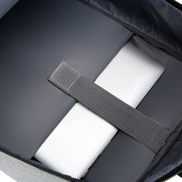 Laptopveske med USB-lading, grå