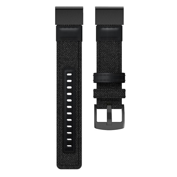 Lærreds- og læderurrem til Garmin Fenix5x Plus Fenix3, håndledsrem Størrelse: 150+110 mm Black