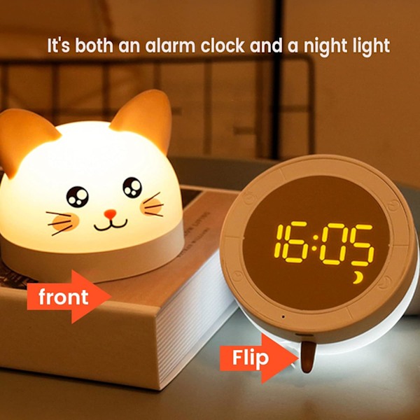 Väckarklocka Söt Katt Digital Väckarklocka för Barn