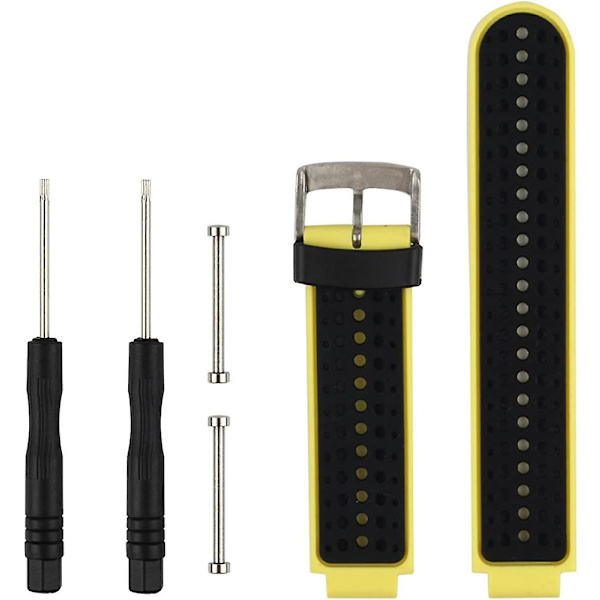 Udskiftningsrem til smart armbåndsur til Garmin Forerunner 220/230/235/620/630/735xt/235 Lite Yellow-Black