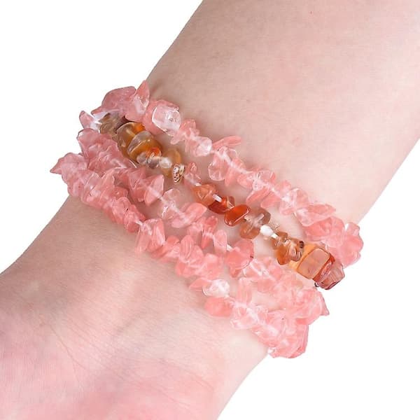 Til Fitbit Versa Rough Stone armbåndsurbånd Watermelon Red