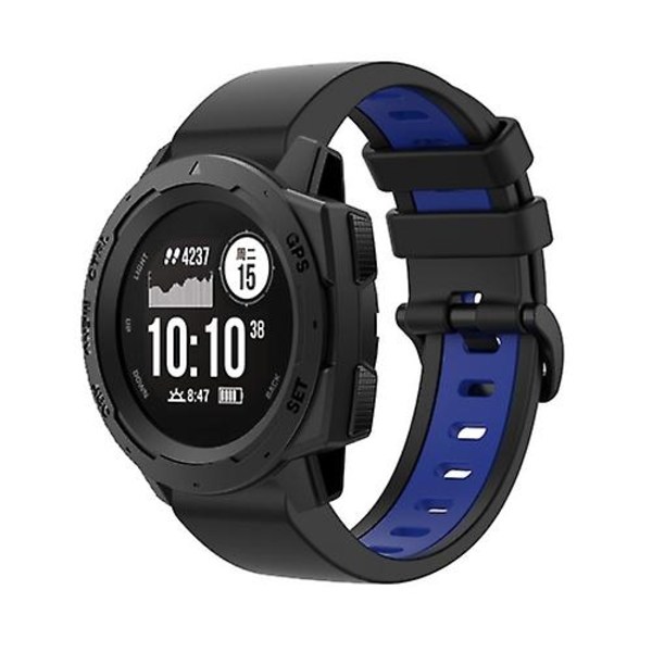 Garmin Instinct 2s 22 mm:n silikoni- watch ranneke Black-Blue