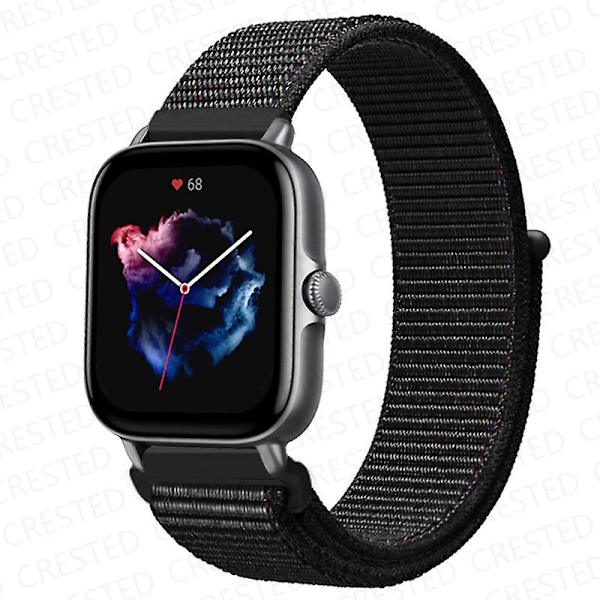20 mm 22 mm watch för Amazfit Gts/2/2e/4/3/mini Gtr 4/2/3/ pro 47 mm Stratos 3 nylon Pulseira Correa Amazfit bipsband black white 11 22mm