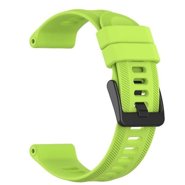 Til Garmin Fenix ​​5 Plus 22 mm ensfarvet silikoneurrem Lime Color