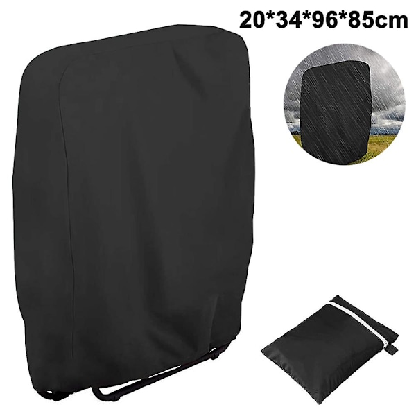 Ulkoilman Zero Gravity -taitettavan tuolin suojus, vedenpitävä, pölytiivis, nurmikon ja terassin huonekalujen suojus, säänkestävä Black W 96 * H 85cm
