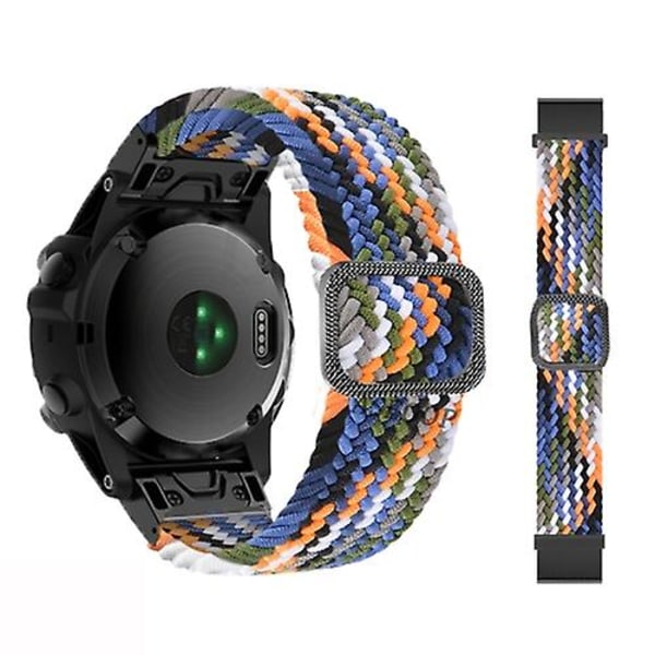 Garmin Fenix ​​7x säädettävälle nylon watch Colorful Denim