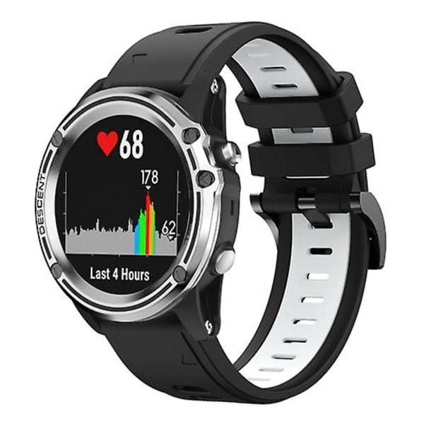Garmin Quatix 5 22 mm:n kaksiväriseen urheilu- watch Black-White