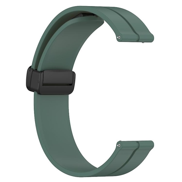 For Garmin Forerunner 158 20 mm ensfarget magnetisk lås silikonklokkerem Olive Green