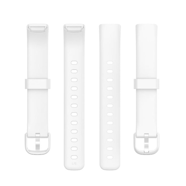För Fitbit Luxe Silicone Color Buckle Watch Band White