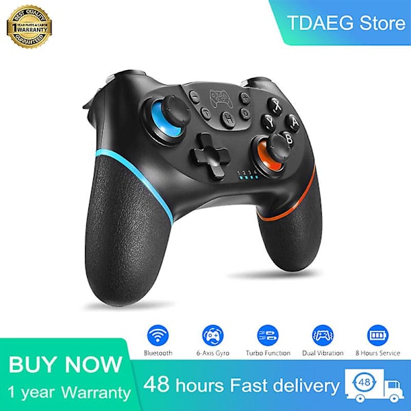Trådløs Bluetooth-controller til Nintendo Switch Pro Controller Gamepad Pro Controller til Switch-konsol med 6-akset håndtag Greenish blue