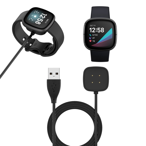 50 cm Laddningsdocka för Fitbit- Versa 3 Smart Watch Laddningskabel USB Laddningsdatavagga