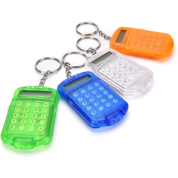 Små söta miniräknare Basic 8-siffrig Kawaii Pocket Solar Calculator Bräddagspresenter till systertjejer, blå