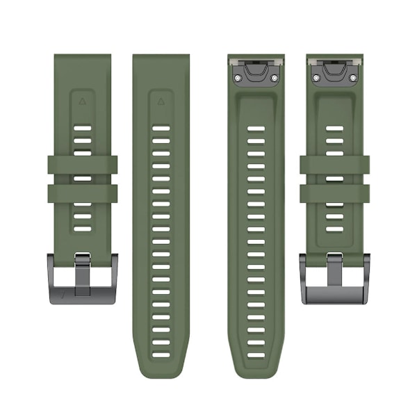 26mm Quick Release Silikonerem til Garmin Fenix 7 u Army Green