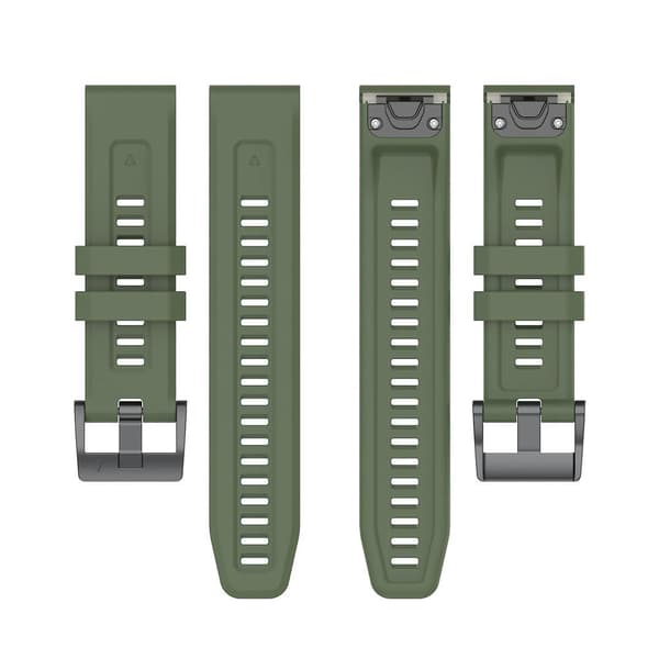 26mm Quick Release Silikonrem for Garmin Fenix 7 u Army Green