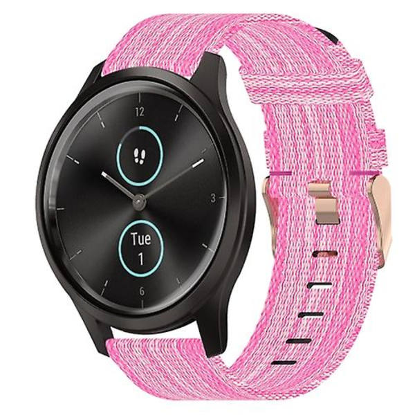 For Garmin Garminmove Style 20 mm nylonvevd klokkerem Pink