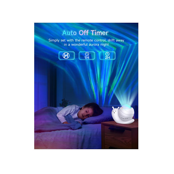 Galaxy-projektor Stjerneprojektor 15 Farger 53 Lyseffekter med Bluetooth-høyttaler Fjernkontroll Timer Musikkrytmeprojektor