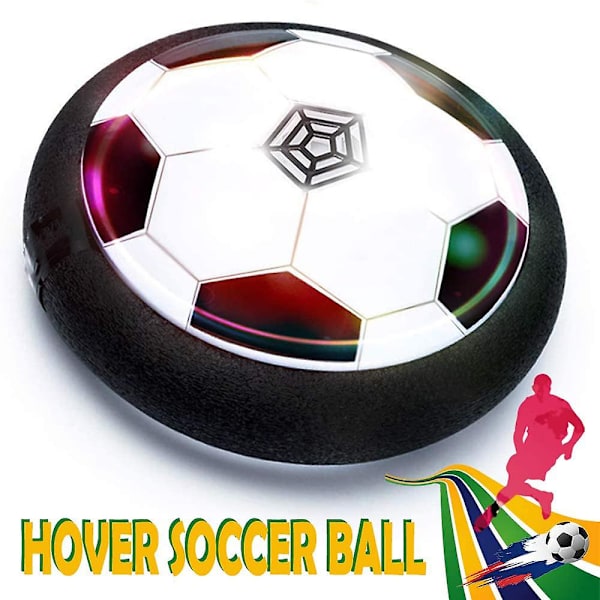 Hoverboll för barn 7 tum fotboll med LED-ljus och musik, skumkant, luftdriven boll för inomhus- och utomhusspel för tonåringar, pojkar och flickor