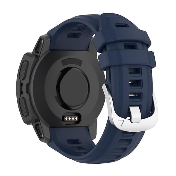 För Garmin Instinct 2s Silikon watch i rostfritt stål Navy Blue