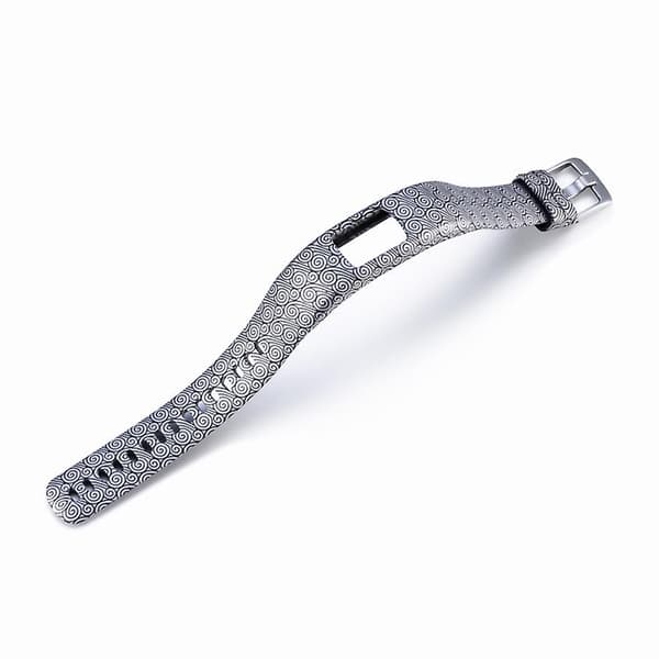 Til Garmin Vivofit 4 Gloss & Farve Integreret Silikone Urrem KSN Black Clouds