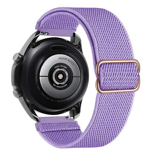 20 mm 22 mm bånd til Samsung Galaxy Watch 4/classic/3/5/pro/active 2 Gear S3 Elastic Nylon Loop Huawei Watch Gt 2 2e 3 Pro Strap lilac 22mm