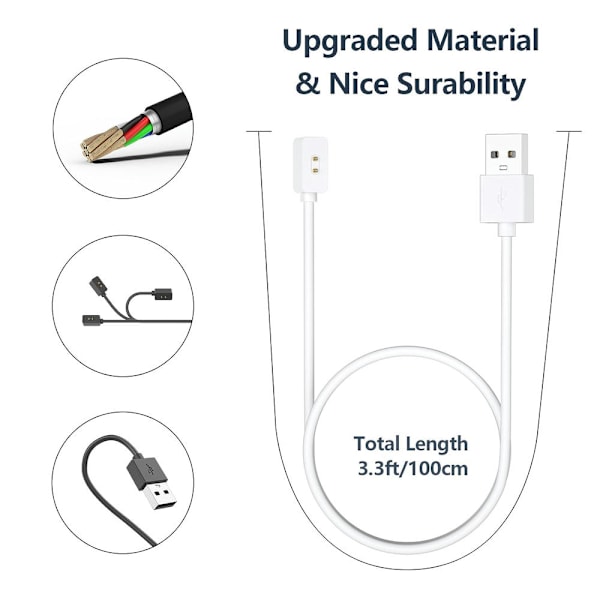 Oplader til Xiaomi Redmi Watch 3 Hvid Bærepose