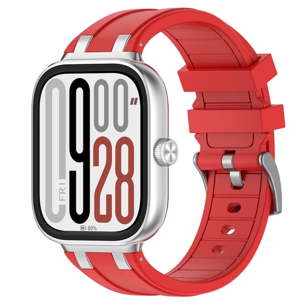 Stropp for Xiaomi Band 9 Pro/Band 8 Pro Solid Farge Silikonstropp (rød)