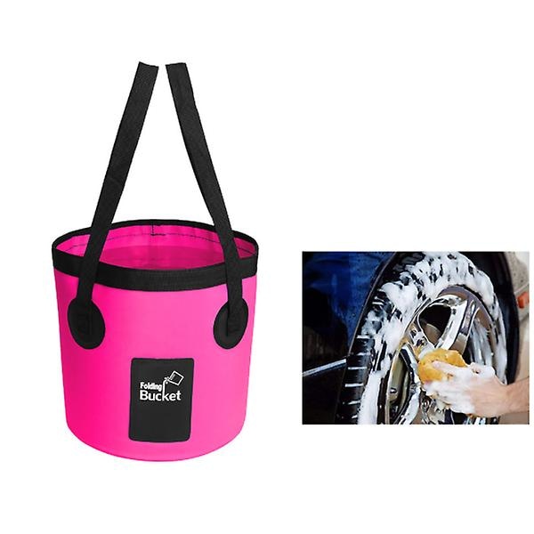 Sammenklappelig Camping Spand, Sammenklappelig Vask, Vaskespand, Vask, Camping Vandspand, Taskebeholder, Bilfiskeri Vandring Pink
