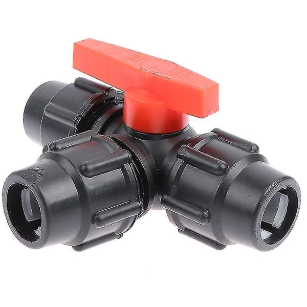 1st Användbar Pe trevägs snabbkopplingsrörventil A6(Black 20mm)